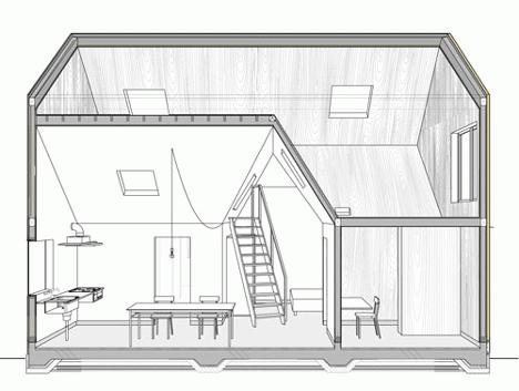 Projekt domu je 6x9 s dreveným manzardom. Projekty domov z dreva s mansardom 6x9 a verandou, terasa